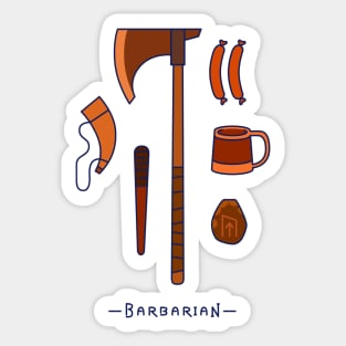 RPG Adventure Kit - Barbarian Sticker